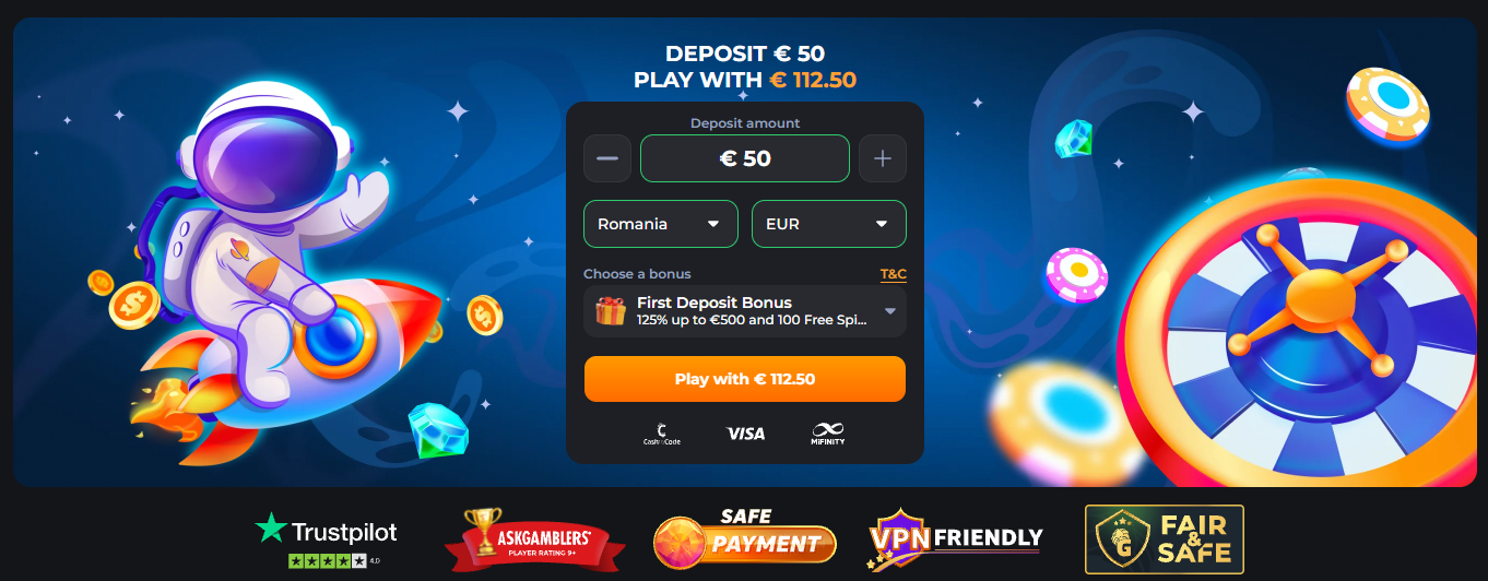 CosmicSlots welcome bonus